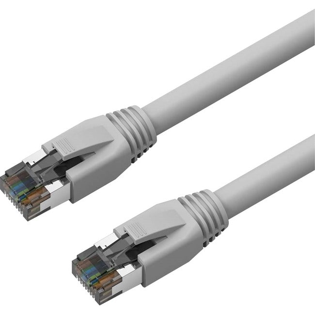 Axiom C8SBSFTP-G35-AX 35FT CAT8 2000mhz S/FTP Cable de Parche Blindado con Bota Snagless (Gris)