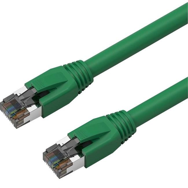 Axiom C8SBSFTP-N25-AX 25FT CAT8 2000mhz S/FTP Cable de Parcheo Blindado con Bota Snagless (Verde)
