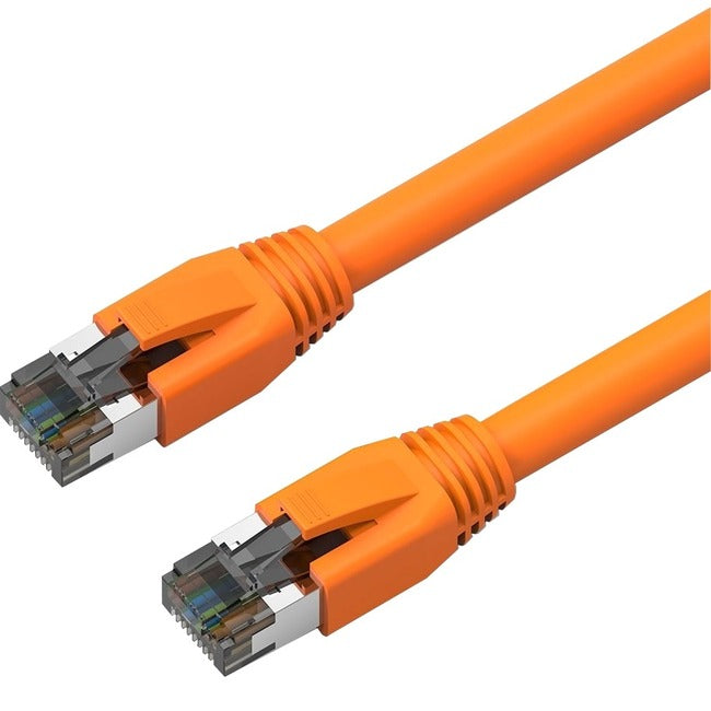 Axiom C8SBSFTP-O35-AX 35FT CAT8 2000mhz S/FTP Cable de Parche Blindado Snagless Boot (Naranja)