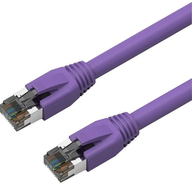 Axiom C8SBSFTP-P25-AX 25FT CAT8 2000mhz S/FTP Cable de Parche Blindado con Bota Snagless (Púrpura)