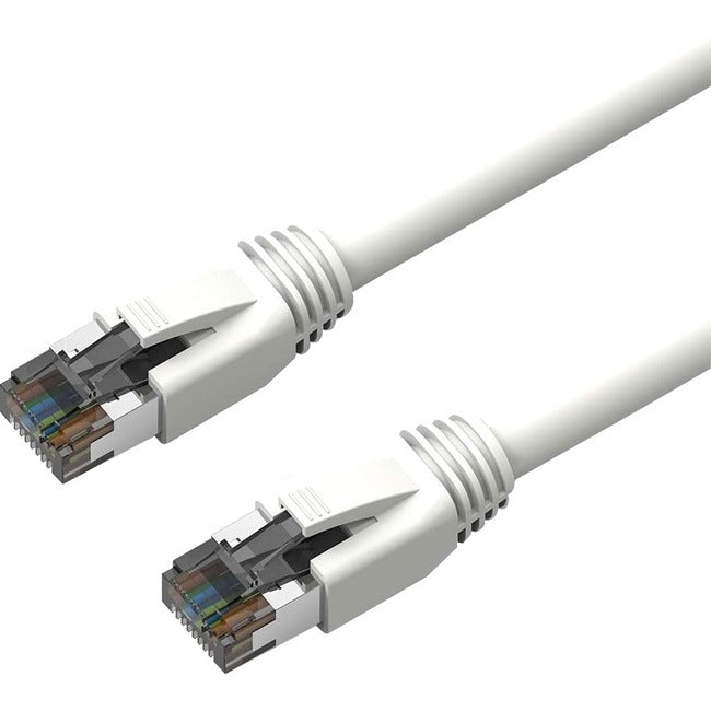 Axiom C8SBSFTP-W25-AX 25FT CAT8 2000mhz S/FTP Cable de Parche Blindado Snagless Boot (Blanco)