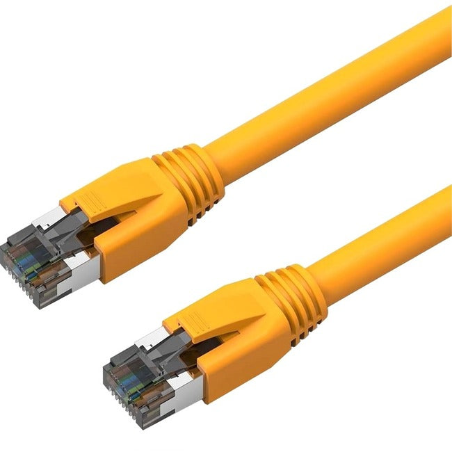 Axiom C8SBSFTP-Y50-AX 50FT CAT8 2000mhz S/FTP Cable de Parcheo Blindado Bota Snagless (Amarillo)