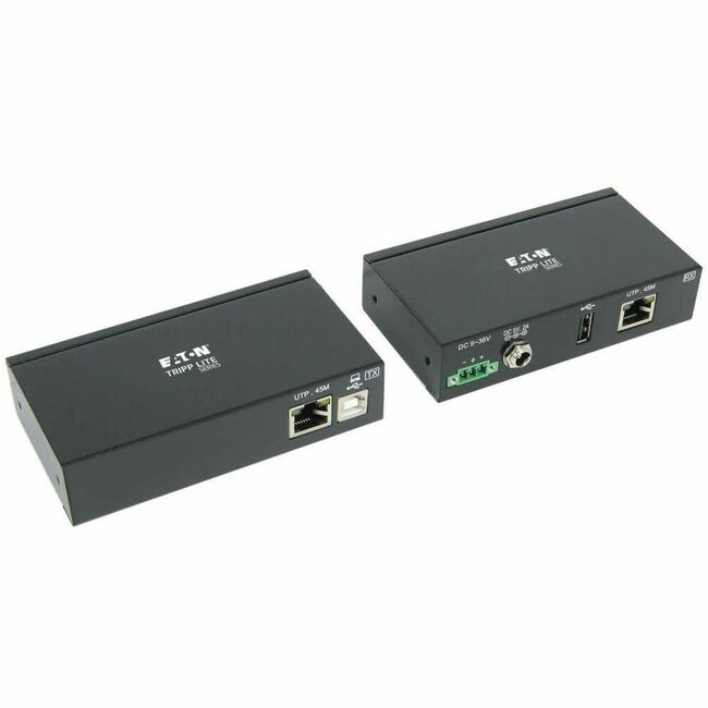 Eaton B203-101-IND Tripp Lite Series 1-Port Industrial USB over Cat6 Extender, ESD Protection, PoC - USB 2.0, Mountable, 150 ft. (45.72 m), TAA
