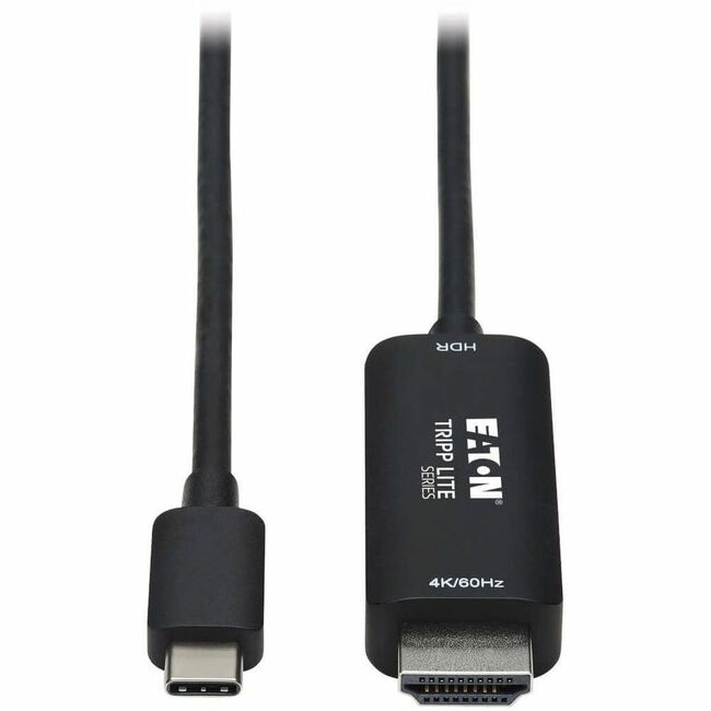 Eaton U444-006-HDR2BE Tripp Lite Series USB-C to HDMI Active Adapter Cable (M/M), 4K 60 Hz, HDR, HDCP 2.2, DP 1.2 Alt Mode, Black, 6 ft. (1.8 m)