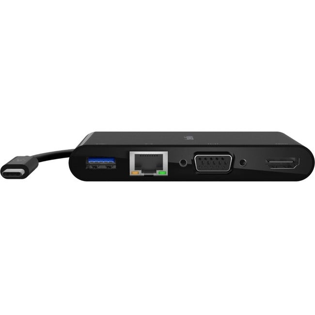 Belkin International INC AVC005BTBK Belkin Adaptador Multipuerto USB-C, USB-C a HDMI - USB A 3.0 - VGA - Ethernet, hasta Resolución 4k