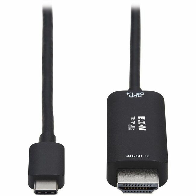 Eaton U444-006-HDR4BE Tripp Lite by Eaton USB-C to HDMI Active Adapter Cable (M/M) 4K 60 Hz HDR HDCP 2.2 DP 1.4 Alt Mode Black 6 ft. (1.8 m)