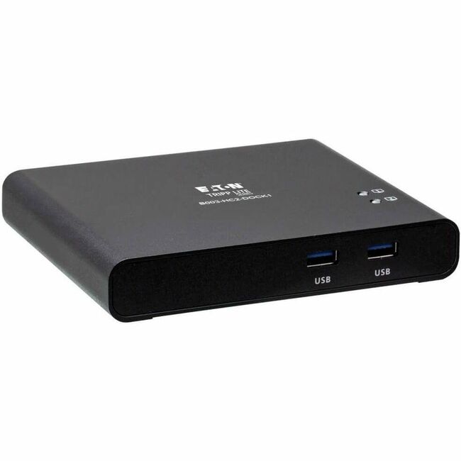 Eaton B003-HC2-DOCK1 Tripp Lite Series 2-Port USB-C KVM Dock - 4K HDMI, USB 3.2 Gen 1, USB-A Hub, Remote Selector, 85W PD Charging, Black, TAA