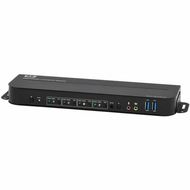 Eaton B005-DPUA4 Tripp Lite by Eaton Conmutador KVM DisplayPort/USB de 4 Puertos - 4K 60 Hz HDR HDCP 2.2 IR DP 1.4 Compartición USB