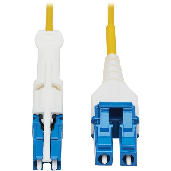 Eaton N381L-10M Tripp Lite Series 400G Duplex Singlemode 9/125 OS2 Fiber Optic Cable (CS-UPC/LC-UPC), Round LSZH Jacket, Yellow, 10 m