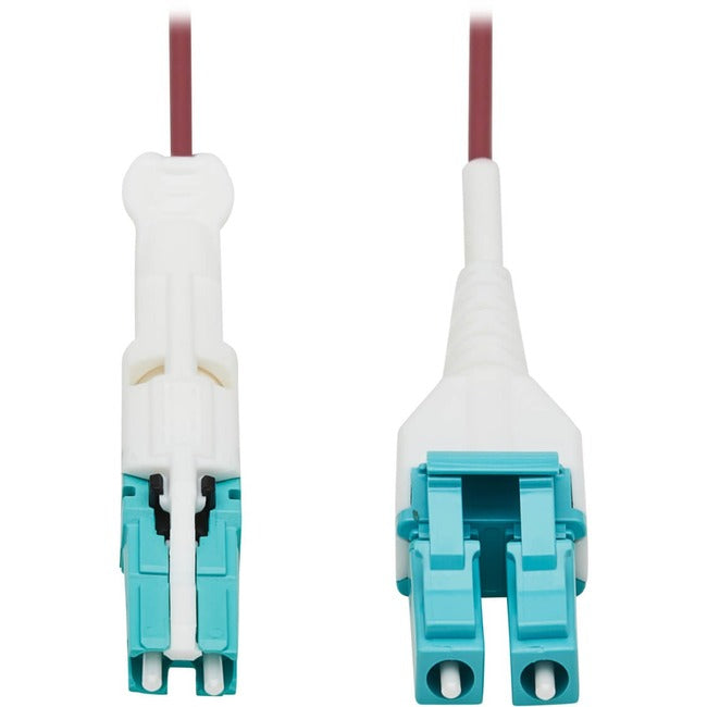 Eaton N822L-01M-MG Cable de Fibra Óptica Duplex Multimodo Eaton Tripp Lite Series 400G 50/125 OM4 (CS-PC/LC-PC), Chaqueta Redonda LSZH, Magenta, 1 m