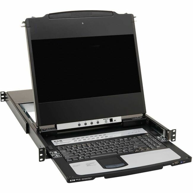 Eaton B030-DP16-17DIP Tripp Lite by Eaton NetDirector 16-Port DisplayPort KVM Switch Console with 17 in. LCD IP Remote Access Dual Rail 1U Rack-Mount