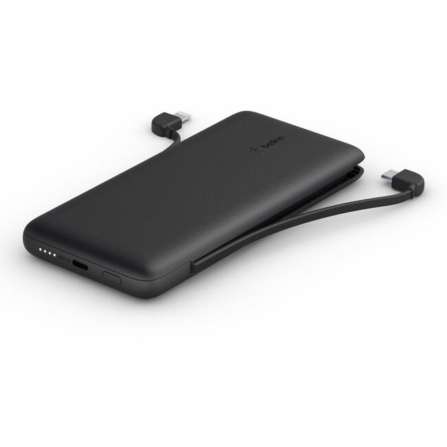 Belkin International INC BPB006BTBLK Belkin BoostCharge Plus 10K USB-C Power Bank con Cables Integrados