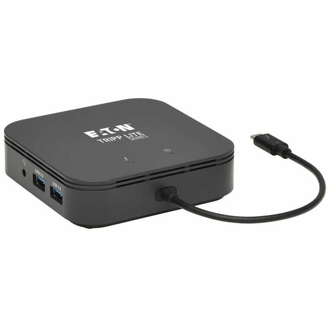 Eaton MTB3-DOCK-04 Tripp Lite by Eaton Estación de Acoplamiento Dual Monitor Thunderbolt 3 - DisplayPort 8K/30Hz HDMI 4K/60Hz USB 3.2 Gen 2 GbE Carga PD 60W - Negro