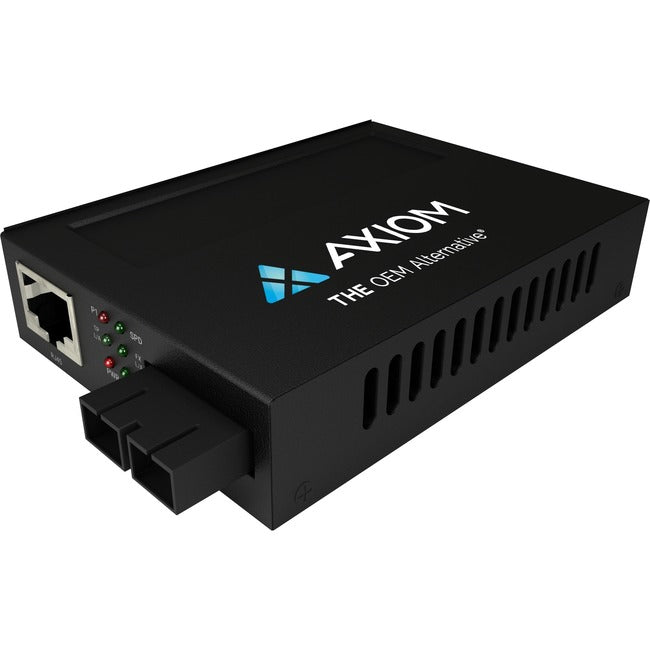 Axiom MCP31-F1-M3S2-AX 100Mbs POE RJ45 a 100BASE-FX Convertidor de Medios de Fibra - MMF, SC, 2km, 1310nm