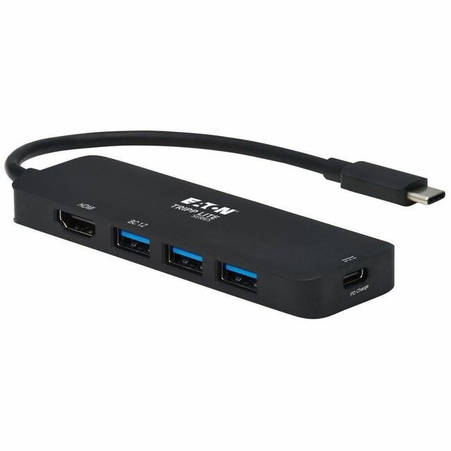 Eaton U444-06N-H3UC2 Tripp Lite by Eaton Adaptador Multiuerto USB-C - HDMI 4K 60 Hz Puertos Hub USB 3.x (5Gbps) Carga PD 100W HDR HDCP 2.2