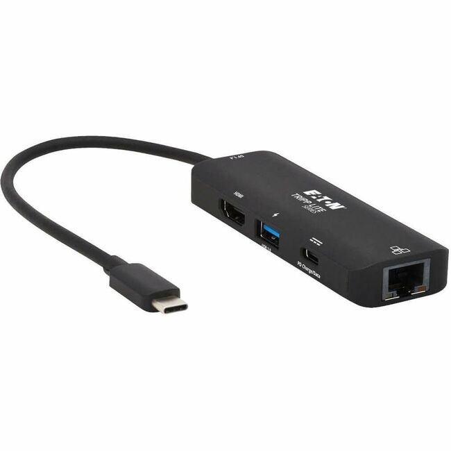 Eaton U444-06N-H4GUC2 Adaptador Multipuerto Eaton Tripp Lite Series USB-C - HDMI 4K 60 Hz, Puertos Hub USB 3.x (5Gbps), GbE, Carga PD 100W, HDR, HDCP 2.2