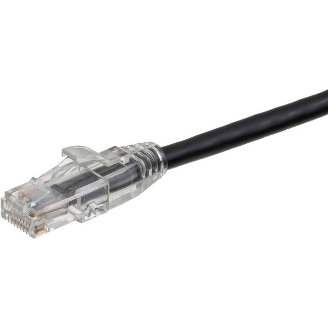 Axiom AXG99580 50FT CAT6 UTP 550mhz Cable de Conexión Bota Snagless Transparente (Negro) - Compatible con TAA