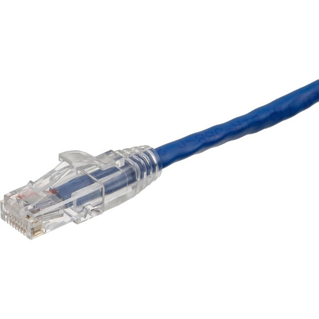 Axiom AXG99598 50FT CAT6 UTP 550mhz Cable de Parche Bota Snagless Transparente (Azul) - Cumple con TAA