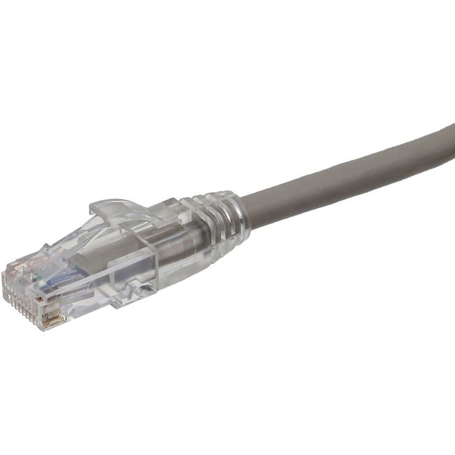 Axiom AXG99616 50FT CAT6 UTP 550mhz Cable de Conexión Con Protector Transparente Antienganche (Gris) - Compatible con TAA
