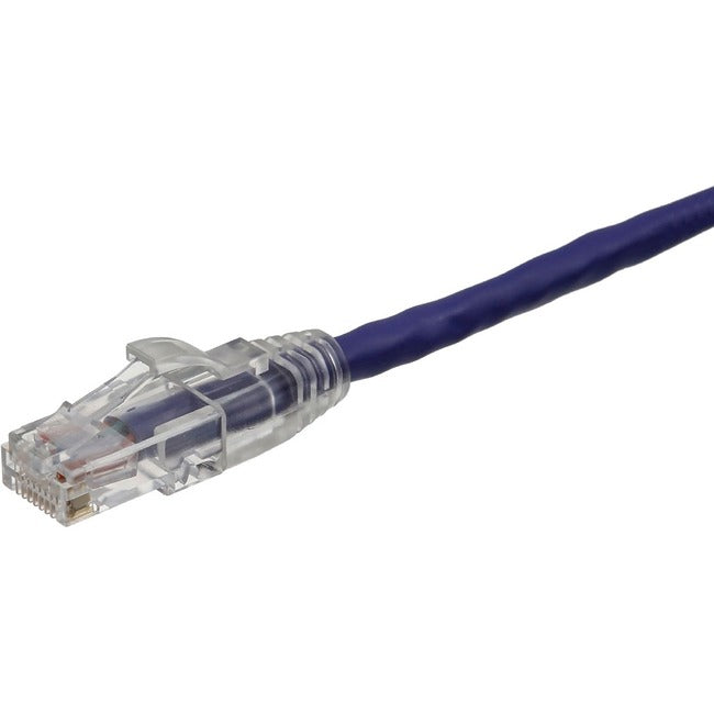 Axiom AXG99659 100FT CAT6 UTP 550mhz Cable de Parche Bota Clara sin Enganches (Púrpura) - Compatible con TAA