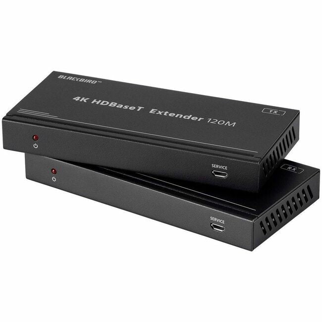 Monoprice, Inc. 41097 Monoprice Blackbird 4K HDBaseT Extender Kit, 120m, HDR, 18Gbps, 4K@60Hz, YCbCr 4:4:4, HDCP 2.2, PoC, RS-232, Loop Out and Bidirectional IR