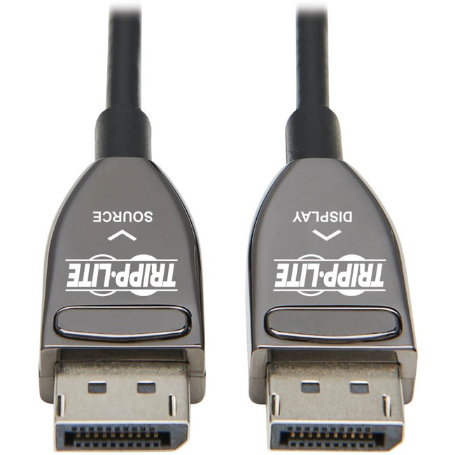 Eaton P580F3-15M-8K6 Tripp Lite by Eaton Cable Óptico Activo DisplayPort (AOC), 8K 60 Hz (M/M), Clasificación CL3, Conectores de Retención, Negro, 15 m (49 ft.)