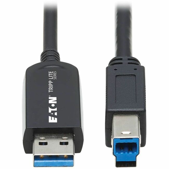 Eaton U328F-30M Tripp Lite Series USB 3.2 Gen 1 Cable de Fibra Óptica Activa (AOC) con Clasificación Plenum - 5 Gbps, (A a B M/M), Negro, 30 m
