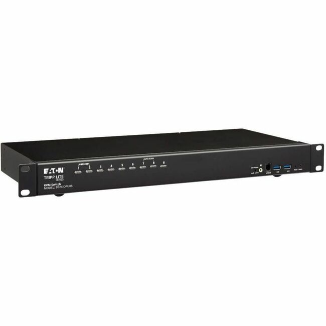 Eaton B024-DPU08 Tripp Lite by Eaton Conmutador KVM DisplayPort/USB de 8 Puertos con Compartir Audio/Video y Periféricos USB 4K 60 Hz Montaje en Bastidor 1U