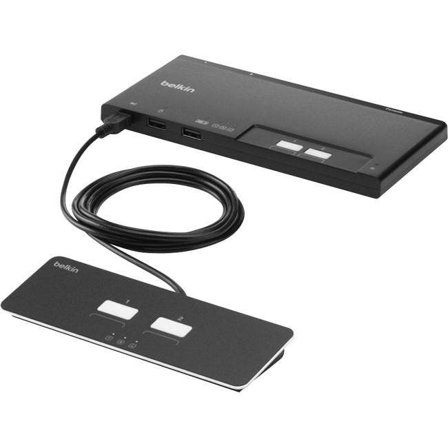 Belkin International INC F1DN002MOD-KM-4 Belkin Conmutador KM Modular Seguro 2 Puertos PP4.0 Con Control Remoto