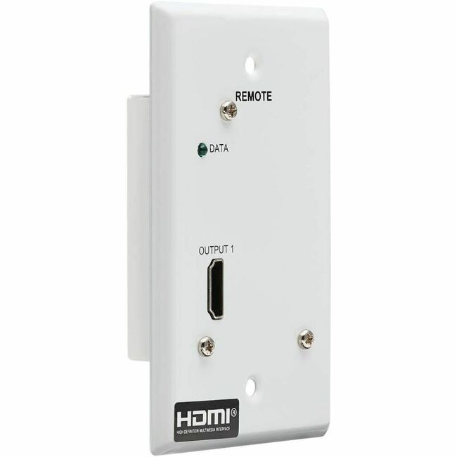 Eaton B127A-1A0-FH Receptor Eaton Tripp Lite Series 1-Puerto HDMI sobre Cat6, Placa de Pared - 4K 60 Hz, HDR, 4:4:4, PoC, HDCP 2.2, 230 ft. (70.1 m), TAA