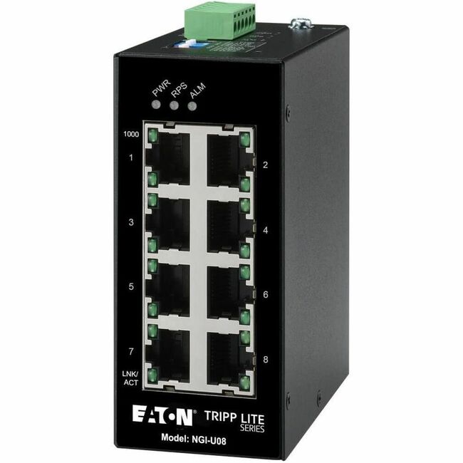 Eaton NGI-U08 Tripp Lite by Eaton Conmutador Ethernet Gigabit Industrial de 8 Puertos - 10/100/1000 Mbps Montaje DIN