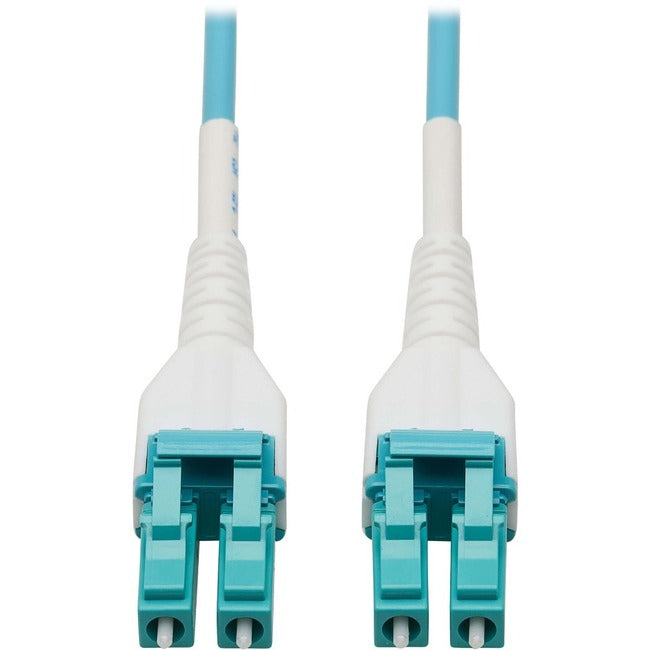 Eaton N821-100M-AQ-AR Tripp Lite by Eaton Cable de Fibra Óptica Armado Duplex Multimodo 100G 50/125 OM4 (LC/LC Duplex M/M) LSZH Aqua 100 m (328 ft.)