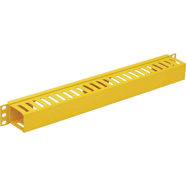 Eaton SRCABLEDUCT1UFC Tripp Lite Series Horizontal Cable Manager - Finger Duct with Cover, Yellow, 1U