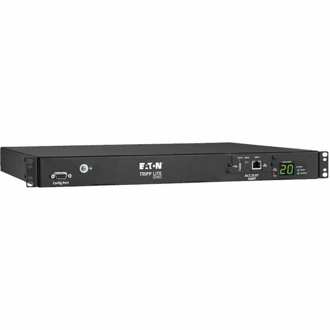 Eaton PDUMNH20HVAT1 Tripp Lite by Eaton PDU 3.8kW 200-240V Monofásico ATS/PDU Monitoreado - 8 Salidas C13 y 2 C19 Entradas Duales C20 Cables de 12 ft. Tarjeta de Red 1U TAA