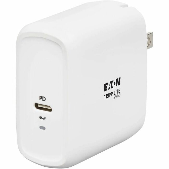Eaton U280-W01-65C1-G Tripp Lite by Eaton Cargador de pared compacto USB C - Tecnología GaN, carga PD de 65W, blanco