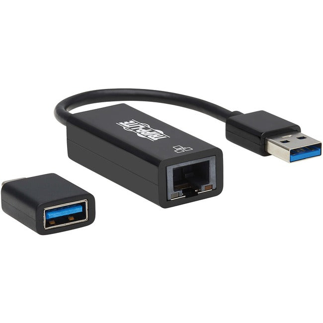 Eaton U336-000-GB-CA Tripp Lite by Eaton USB-C USB-A a RJ45 Adaptador de Red Ethernet Gigabit (2xM/H) USB 3.2 Gen 1 Negro