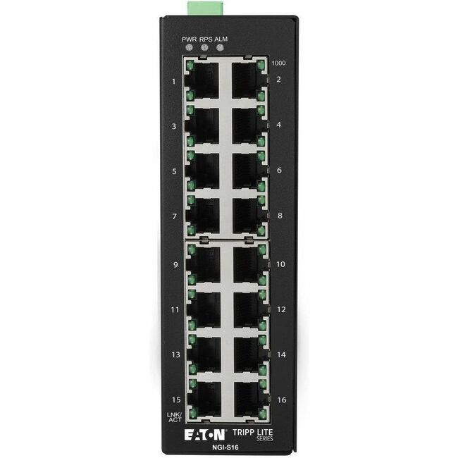Eaton NGI-S16 Tripp Lite by Eaton Switch Ethernet Gigabit Administrado Industrial de 16 Puertos - 10/100/1000 Mbps, -10°C a 60°C, Montaje DIN