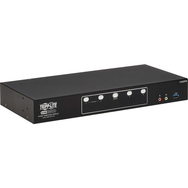 Eaton B006-HD2UA4 Tripp Lite by Eaton Conmutador KVM Dual-Display HDMI de 4 Puertos - 4K 60 Hz USB 3.2 Gen 1 HDCP 2.2 Compartición USB