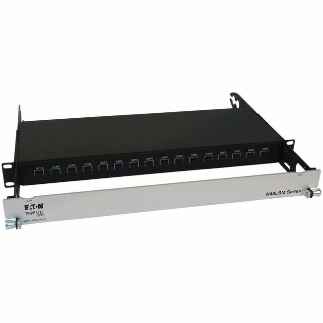 Eaton N48LSM-16X16 Panel Spine-Leaf MPO de Tripp Lite by Eaton con Adaptador MTP/MPO Key-Up a Key-Up - 12F MTP/MPO-PC M/M 8F OM4 Multimodo 16 x 16 Puertos 1U