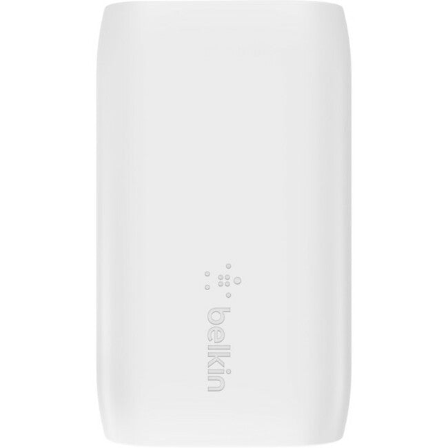 Belkin International INC WCB007DQWH Belkin 37W Portable Dual Port USB-C Wall Charger - 1xUSB-A (12W), 1xUSB-C (30W) - Fast Charging - Power Adapter - White