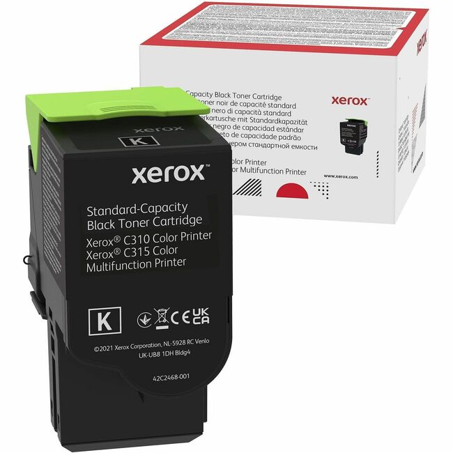 Xerox 006R04356 Cartucho de Tóner Xerox Genuino Xerox&reg; C310 Impresora Color/ C315 Impresora Multifunción Color Negro Capacidad Estándar (3000 Páginas) - 006R04356