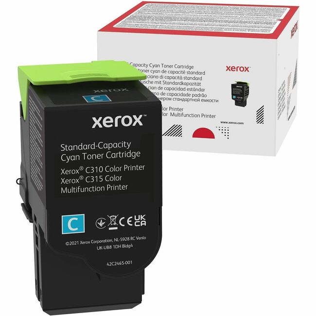 Xerox 006R04357 Cartucho de tóner cian de capacidad estándar Xerox genuino para Xerox® C310 Impresora a color/C315 Impresora multifunción a color (2000 páginas) - 006R04357