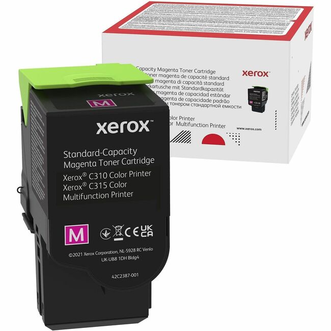 Xerox 006R04358 Cartucho de Tóner Magenta de Capacidad Estándar Xerox Genuino Xerox® C310 Impresora Color/ C315 Impresora Multifuncional Color (2000 Páginas) - 006R04358