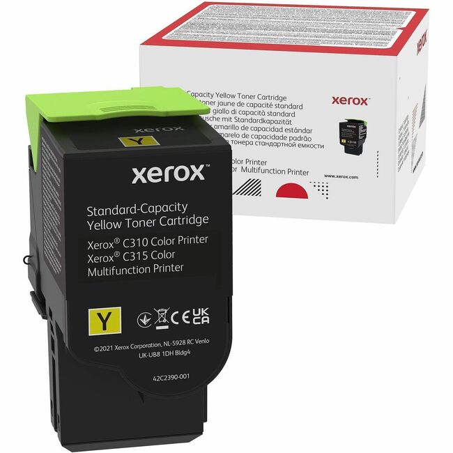 Xerox 006R04359 Genuine Xerox&reg; C310 Color Printer/ C315 Color Multifunction Printer Cartucho de Tóner Amarillo de capacidad estándar (2000 Pages) - 006R04359