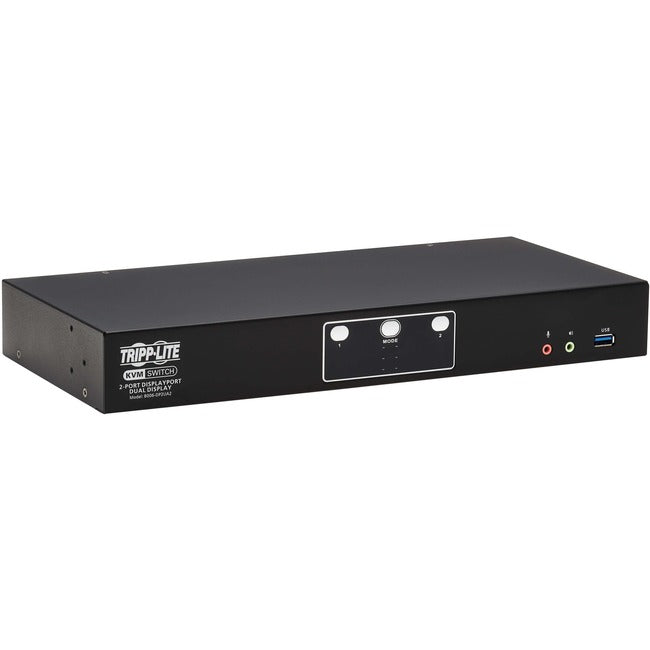 Eaton B006-DP2UA2 Tripp Lite by Eaton Conmutador KVM de Pantalla Dual de 2 Puertos DisplayPort - 4K 60 Hz USB 3.2 Gen 1 HDCP 2.2 Compartición USB
