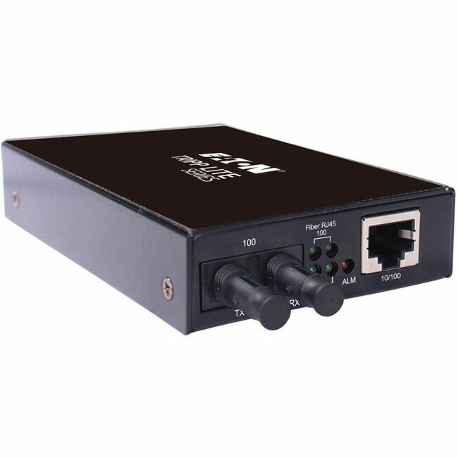 Eaton N784-H01-STMM Tripp Lite by Eaton Convertidor de Medios de Cobre a Fibra Endurecido 10/100 Mbps RJ45/ST Multimodo -10Â&deg; a 60Â&deg;C 2 km (1.2 mi.)