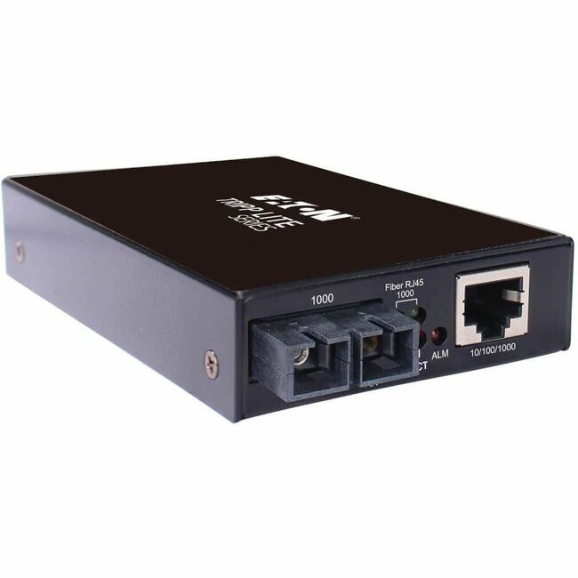 Eaton N785-H01-SCMM Tripp Lite Series Convertidor de Medios Ethernet a Fibra Gigabit Endurecido, 10/100/1000 Mbps, RJ45/SC Multimodo, -10&deg; a 60&deg;C, 500 m (1640 pies), TAA