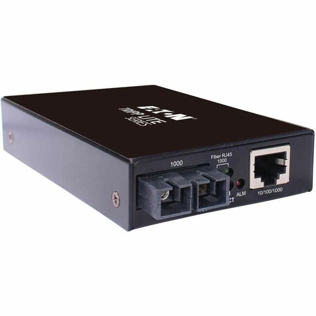 Eaton N785-H01-SCSM Tripp Lite Series Convertidor de Medios Gigabit Fiber a Ethernet Reforzado, 10/100/1000 Mbps, RJ45/SC Monomodo, -10&deg; a 60&deg;C, 10 km (6.2 mi.), TAA