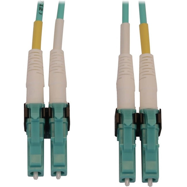 Eaton N820X-03M-OM4 Tripp Lite Series 400G Multimodo 50/125 OM4 Cable de Fibra Óptica Intercambiable (LC-PC Dúplex M/M), LSZH, Aqua, 3 m (9.8 ft.)