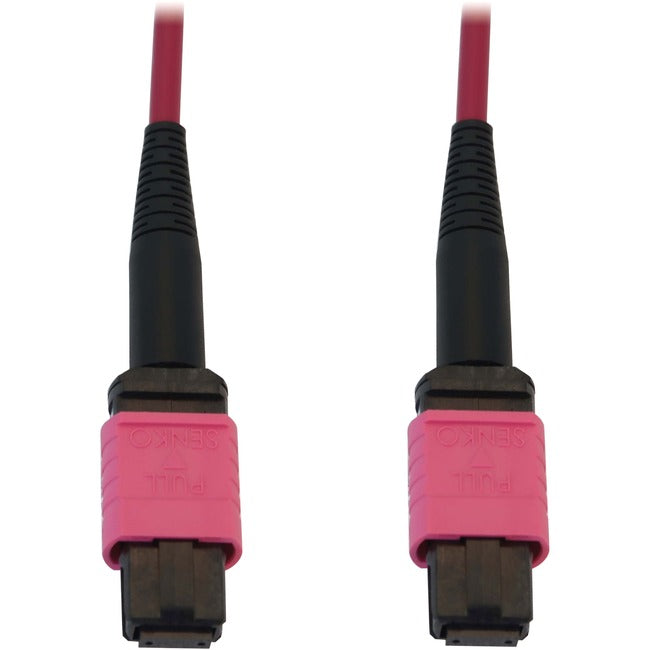 Eaton N845B-01M-12-MG Cable de Fibra Óptica Eaton Tripp Lite Series 100G Multimodo 50/125 OM4 (12F MTP/MPO-PC H/H), LSZH, Magenta, 1 m (3.3 pies)